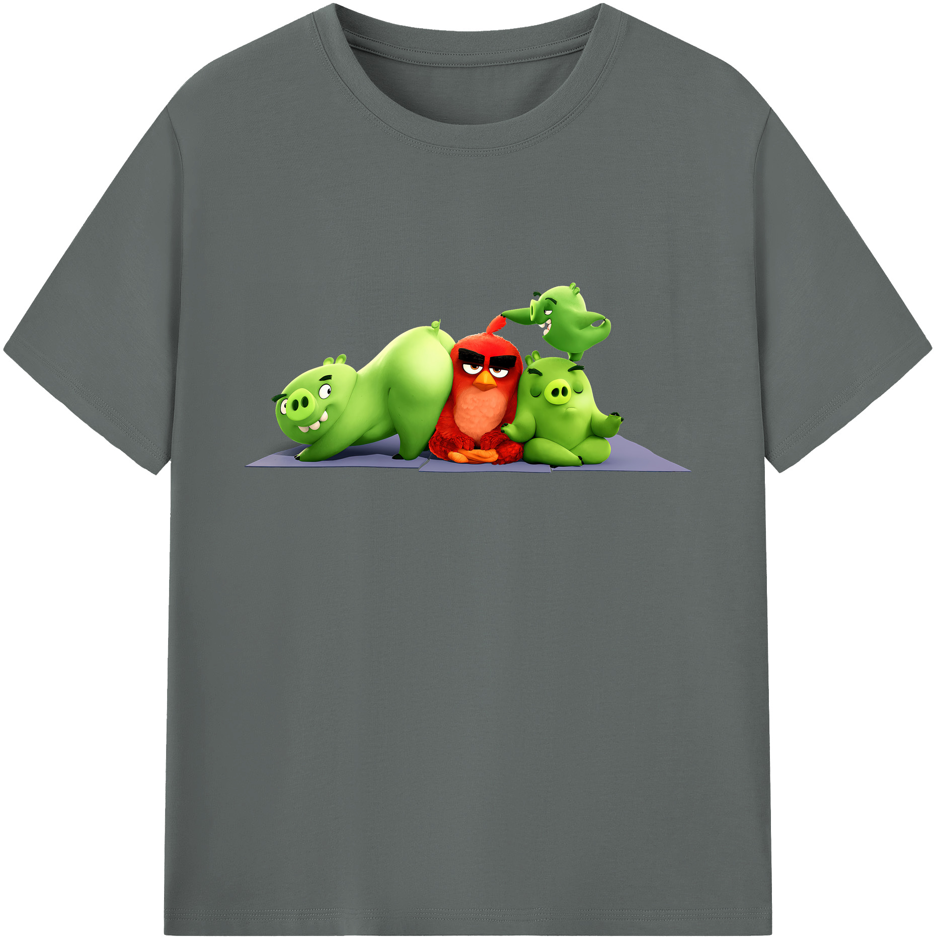 （画像用） Angry Birds アングリーバード 綿100％ メンズ半袖Tシャツ｜肌触りやわらか＆通気性